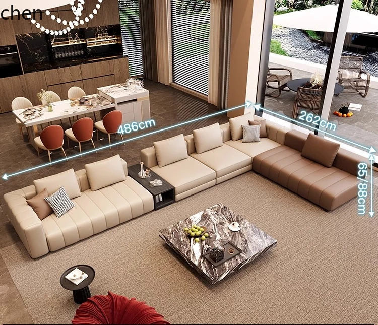 ZML Sofa High-End Furniture Large Apartment Villa Large Flat Sofa