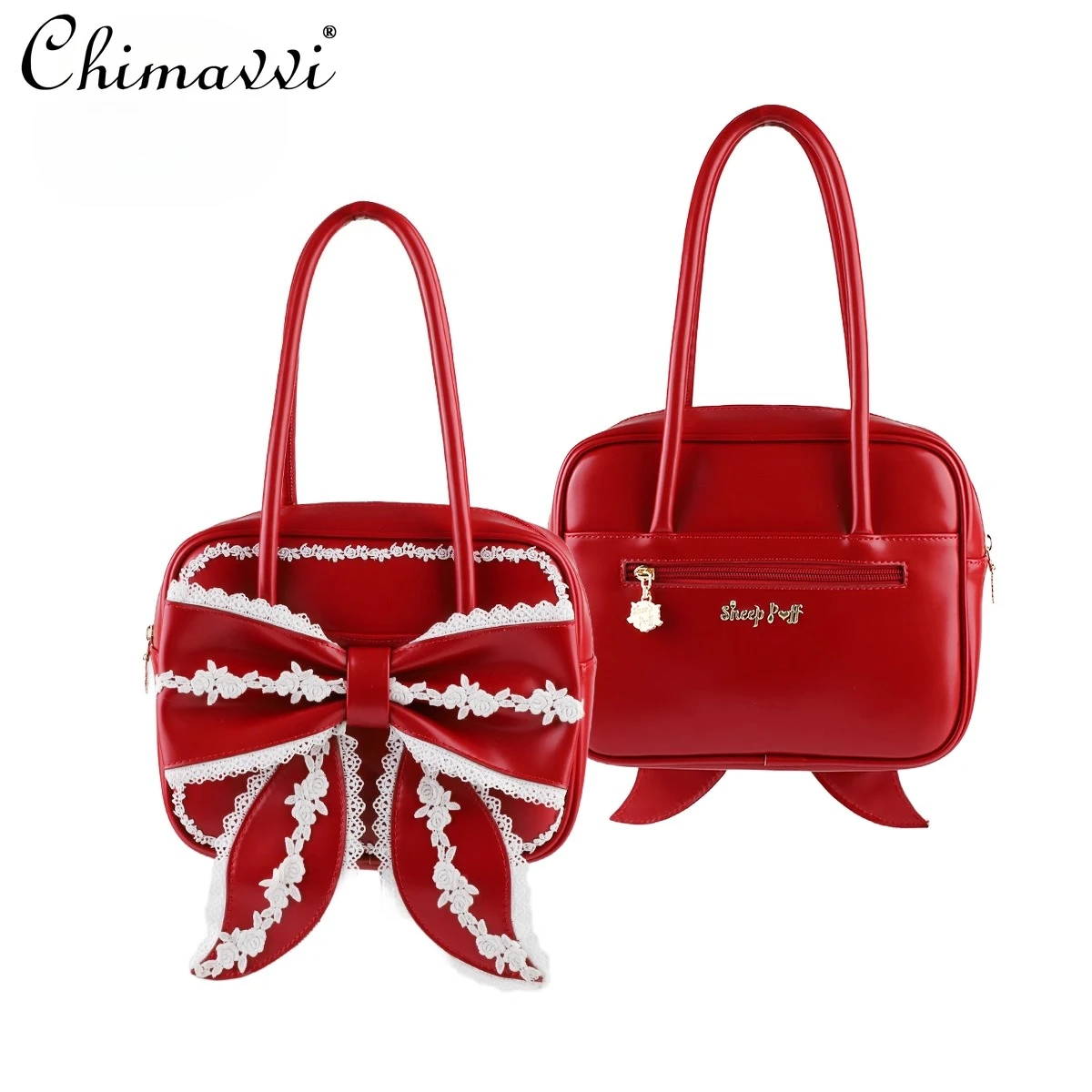 

Original Japanese Style Retro Lolita Bag Sweet Girl Lace Handbag Princess Cute Bow Ladies Elegant Versatile Shoulder Bag