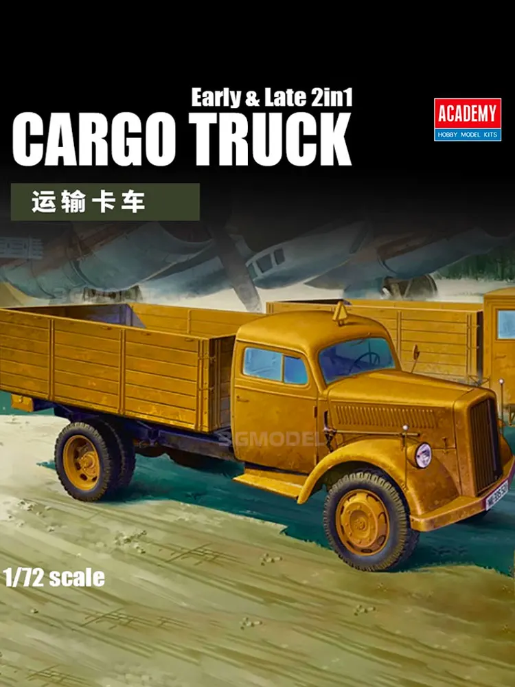 Academy Assembly Model Kit 13404 Opel Transport Truck Early&Late 2in1 1/72