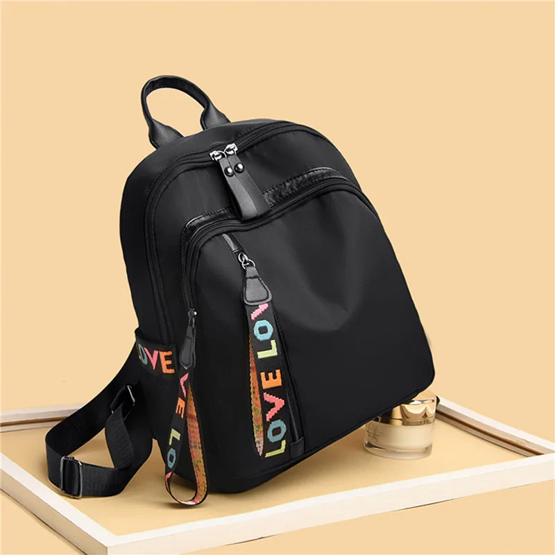 Anti-theft Backpack Waterproof Fabric Large Female Shoulder Bag Teenage Large Capacity Simple Casual Travel Bagpack