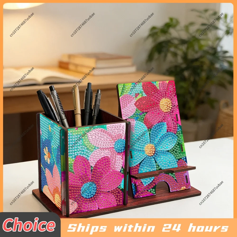 DIY Diamond Painting Kit Handmade Creative Gifts Diamond Painting Kit Storage Box with Stand for Storing Desktop Items view 5