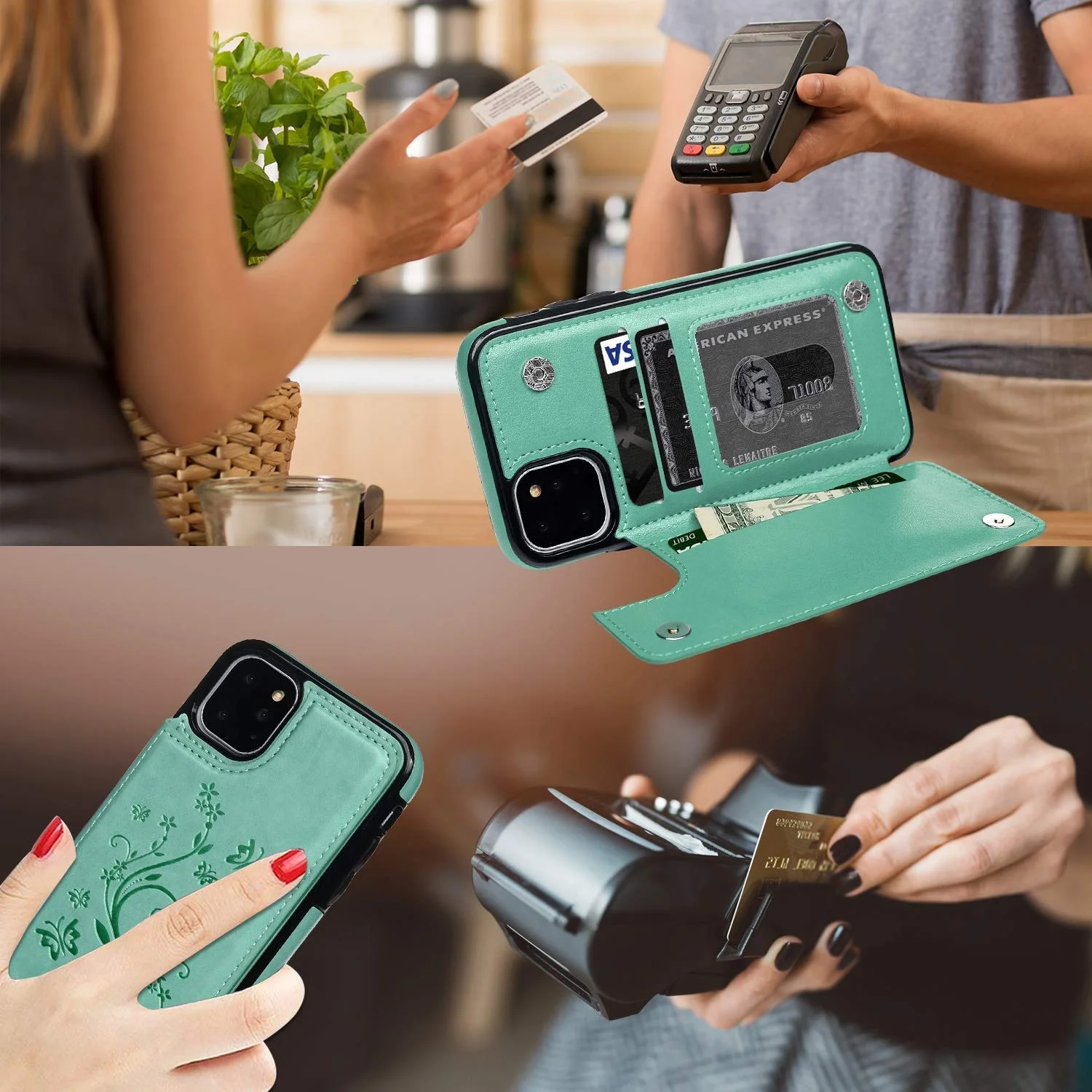 Lucky Butterfly Flower Embossing Magnetic Wallet Case For iPhone 14 Pro Max 13 12 11 Pro SE 2022 2020 X XR XS Max 8 7 6 6S Plus