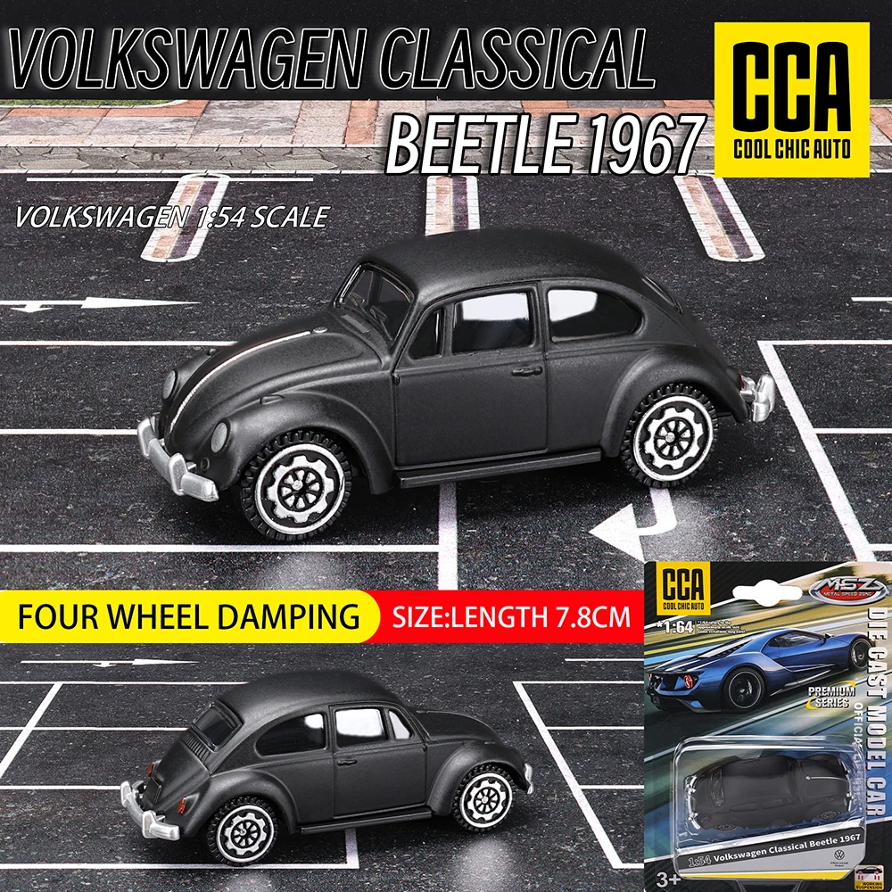 CCA MSZ 1:64 Volkswagen Beetle Exquisite hanging model classic car static car model alloy die-casting car model collection gift