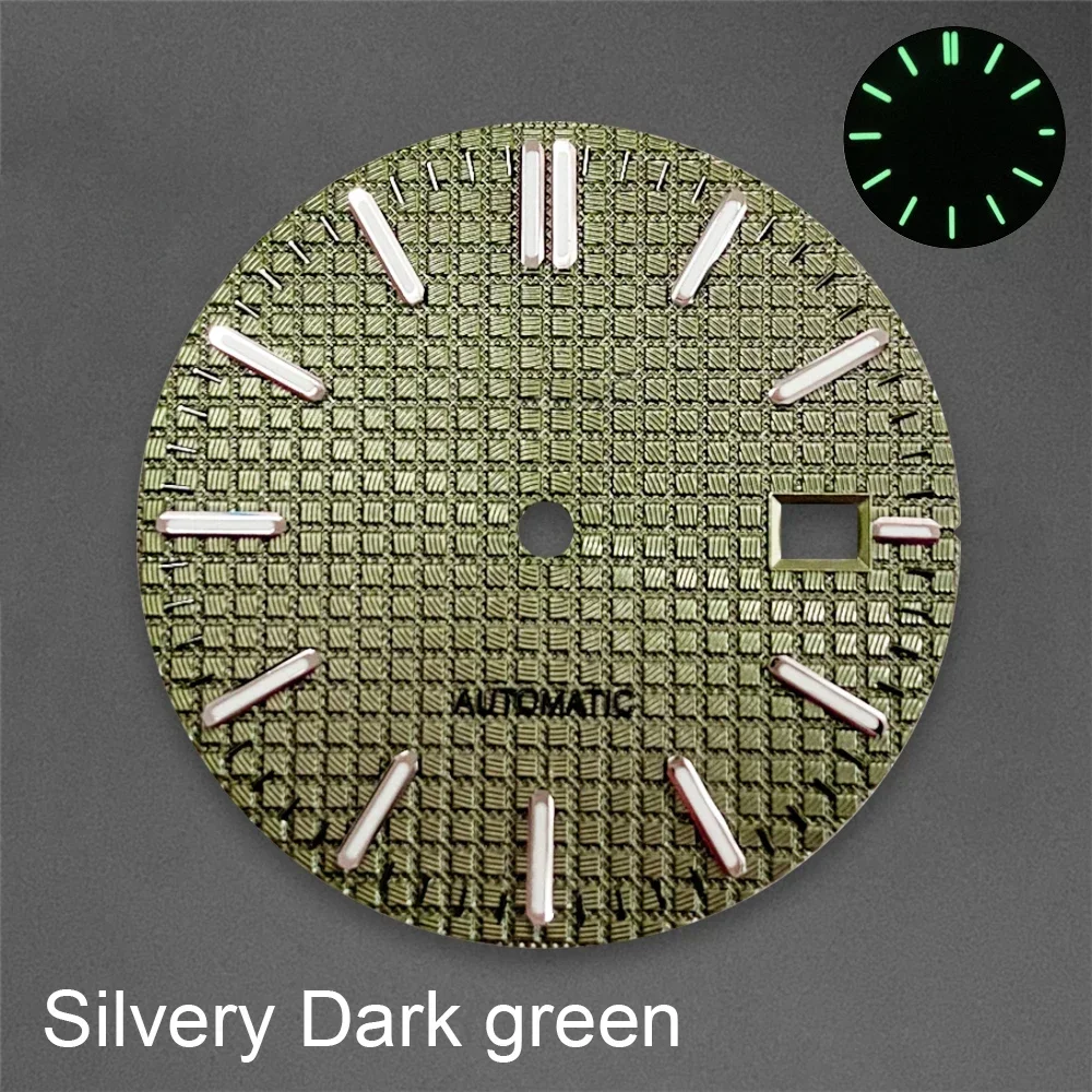 31.8mm NH35 Dial Face For Royal Oak NH35/NH36 Mechanical Automatic Movement Green luminous Watch Parts Modification Accessories