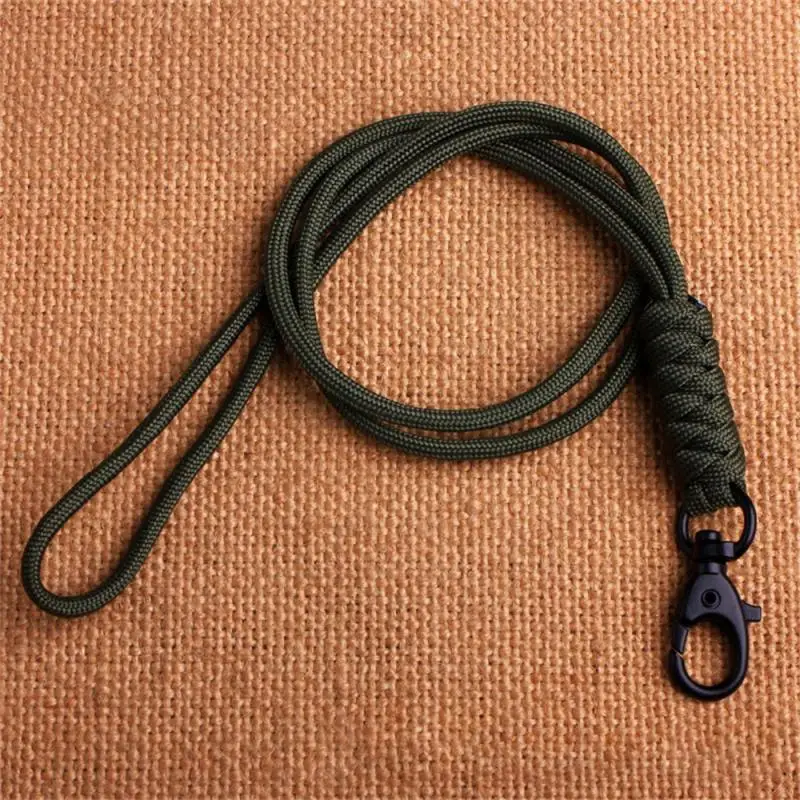 Paracord Keychain Lanyard Rotatable Buckle High Strength Parachute Cord Self-Defense Emergency Survival Backpack Key Ring Neck