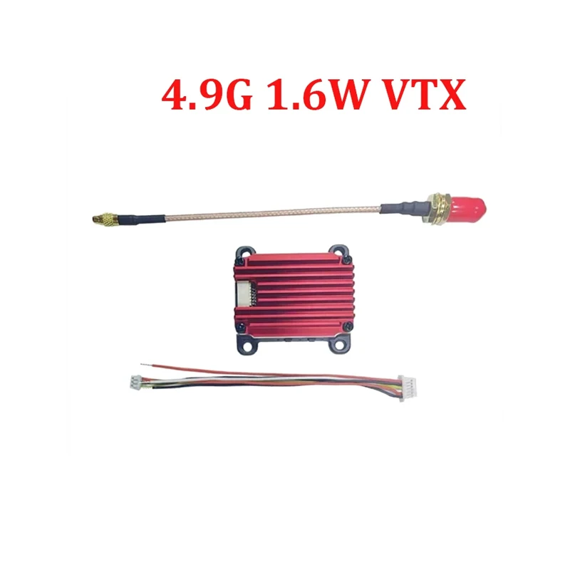 4.9G 1.6W VTX 8CH Video VTX FPV 8CH 1600mW Adjustable For Long Rang Racer Drone Multirotor DIY Part