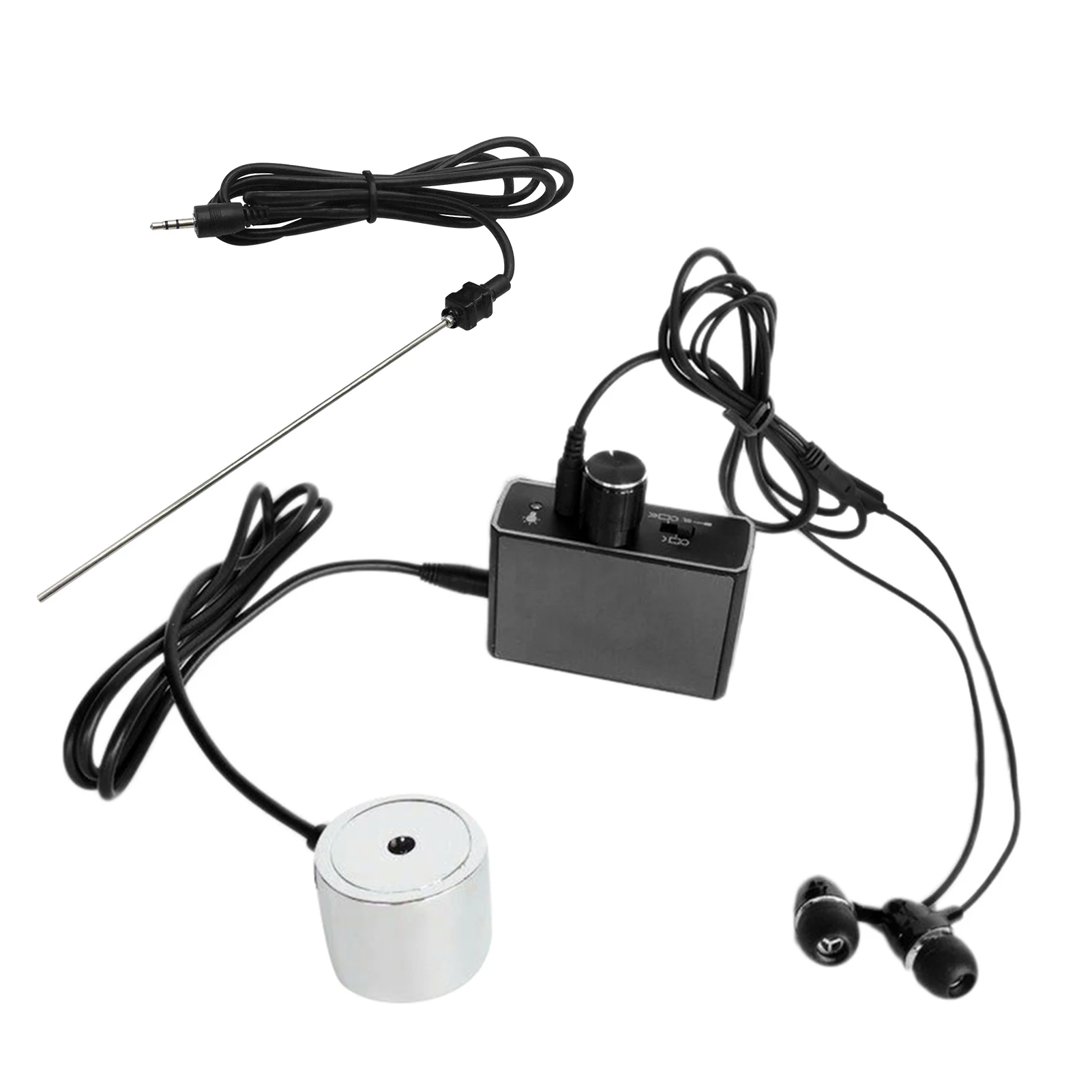 Sensor detector de vazamento de tubulação de água com sondas duplas fone de ouvido alta sensibilidade localizador de tubulação de água kit acessório ferramentas