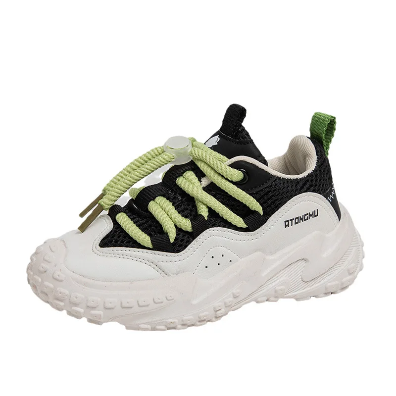 Boys' Shoes Spring New Children's Casual Shoes Mesh Surface Breathable Big Boys Running Shoes Girls' Sneakers