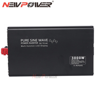 Intelligent LCD display DC AC Converter Power 3000w 12v 24v 48v 60v 72v 84V to 100v 110v 120v 220v 230v Pure Sine Wave Inverter