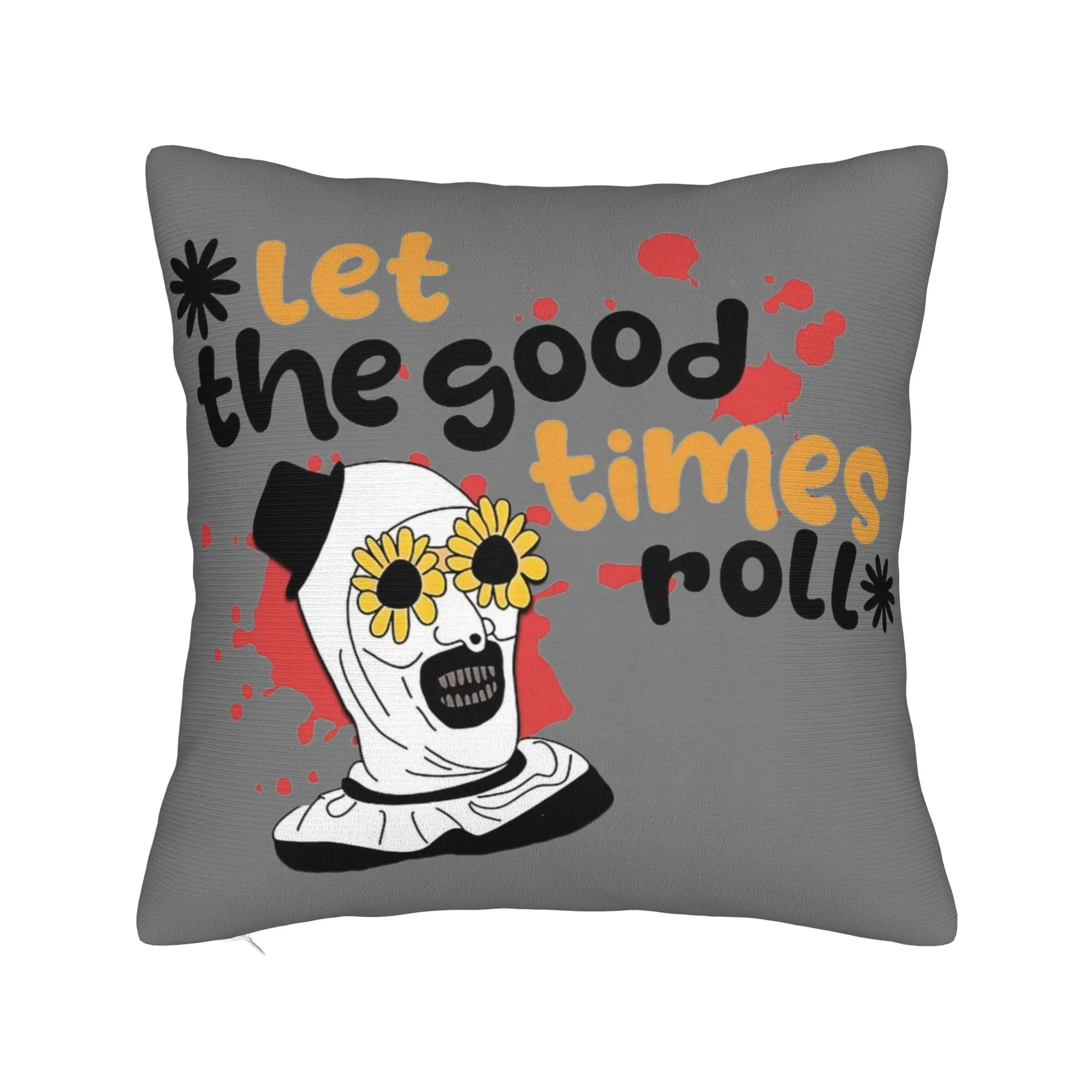 Terrifier Art the Clown Pillowcase Printing Polyester Cushion Cover Decoration  Pillow Case Cover Bedroom Dropshipping 40X40cm
