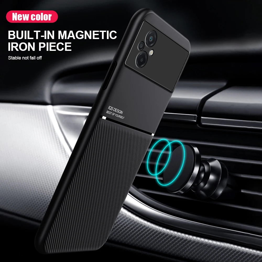 Magnetic Phone Case For Poco M5 Matte Soft Silicone Frame Cover For Xiaomi Poco M5 M 5 5M PocoM5 Shockproof Shell Coque 6.58in