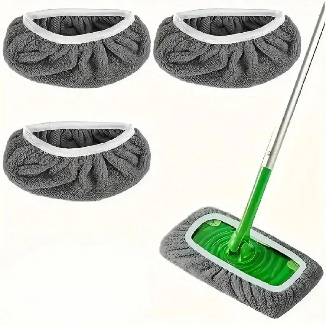 Washable Mop Cloths 3-Piece Set – Dual-Use Microfiber Pads for Hardwood, Tile & Laminate Floors