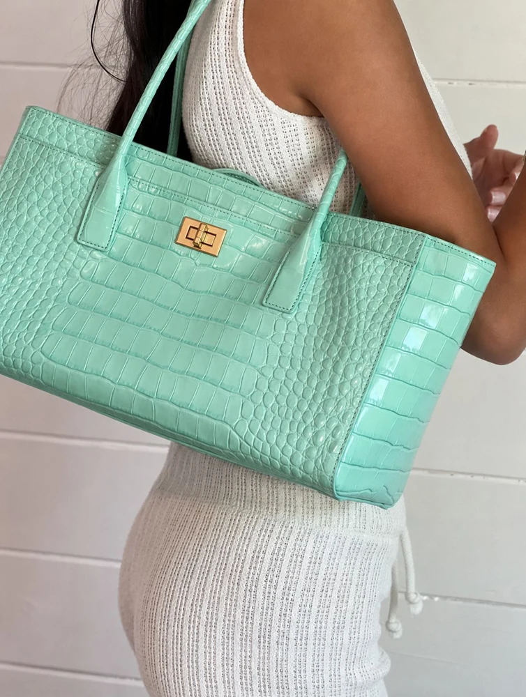 Bolsa Tote SHELKSBAG com Relev - Leather Work Bag Women avaliação e preço