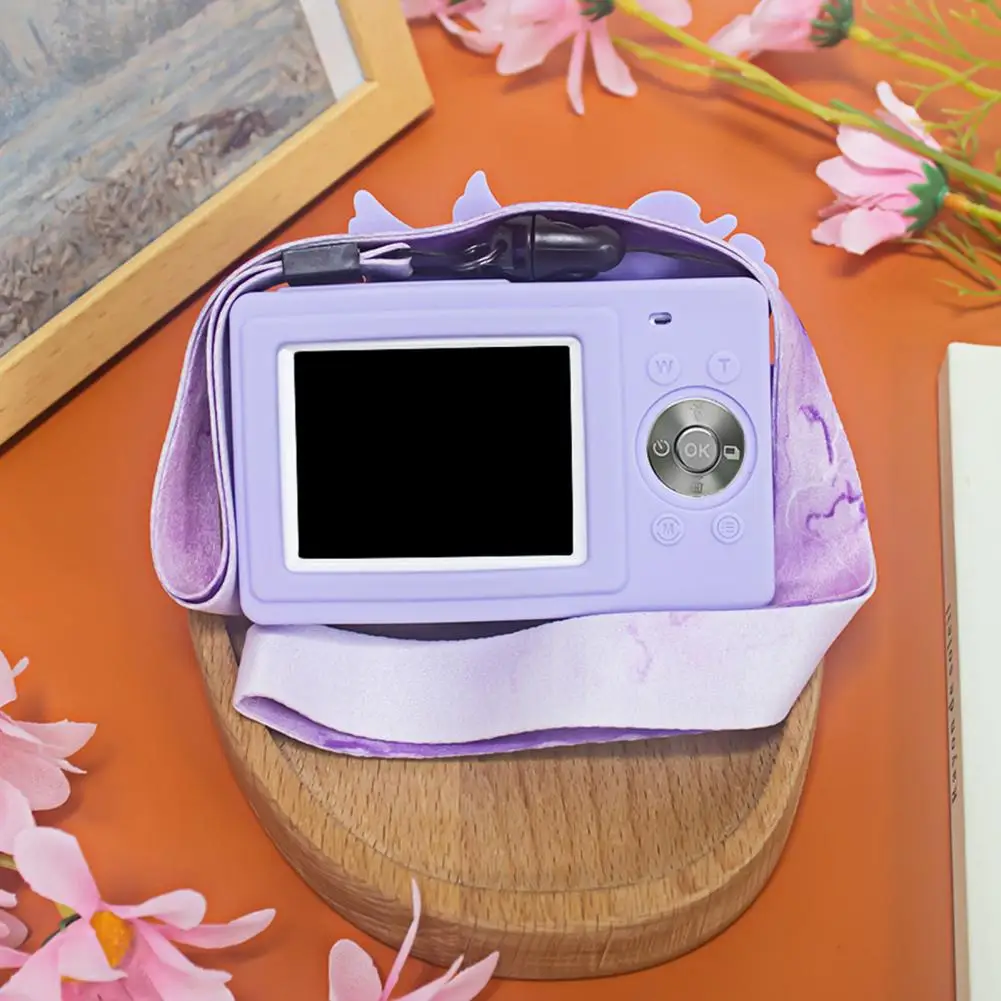 غطاء كاميرا من السيليكون بتصميم كرتوني غطاء كاميرا من السيليكون المقاوم للصدمات مع حبل لكاميرا Camkory Dc403 الرقمية