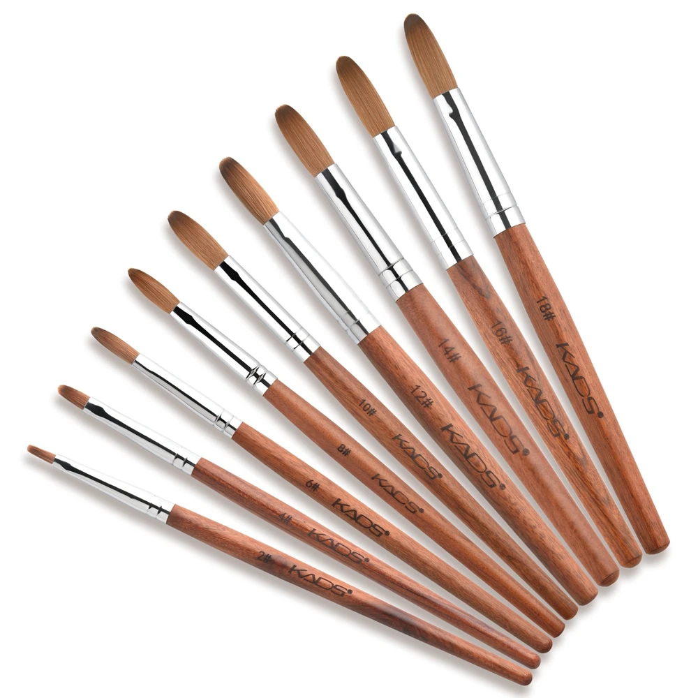 KADS Professional Kolinsky Sable แปรงเล็บอะคริลิคสําหรับอะคริลิคผงเล็บการประยุกต์ใช้เล็บอะคริลิคเล็บเครื่องมือ