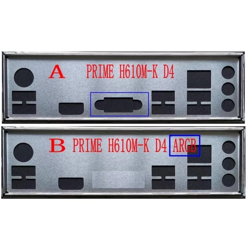 I/O IO Shield Blank Baffle for ASUS PRIME H610M-K D4 ARGB Motherboard Bezel Barrier Blocking Plate