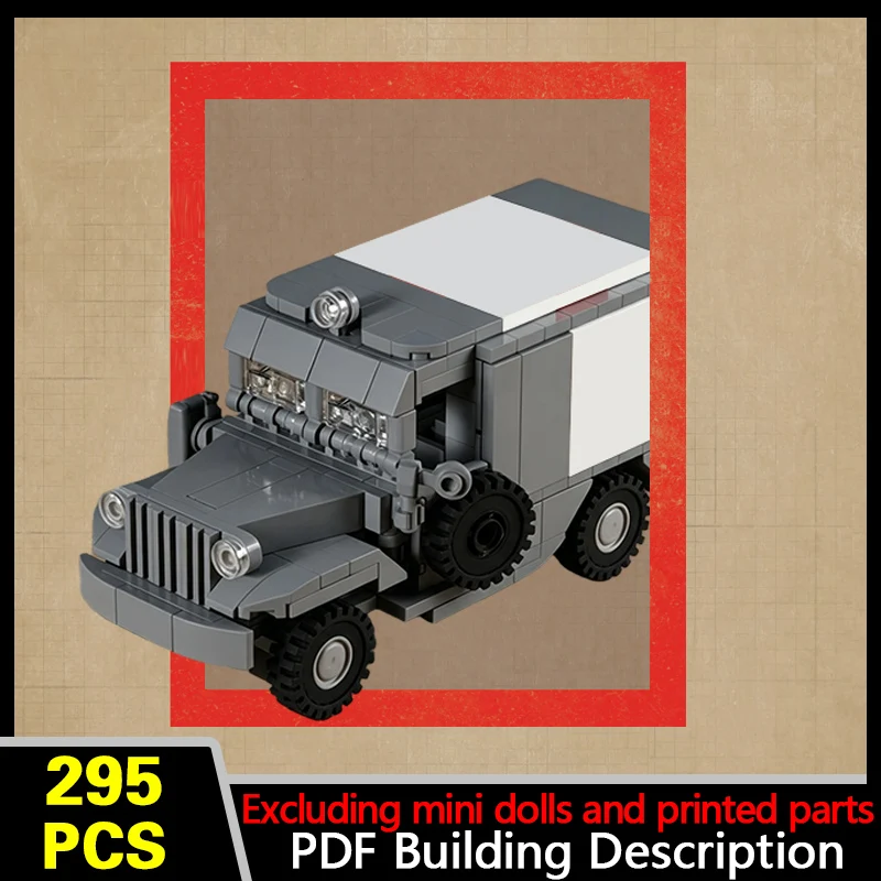 M43 Ambulance Truck Model MOC Building Bricks War Equipment Modular Technology Gifts Holiday Assemble Children Toys Suit