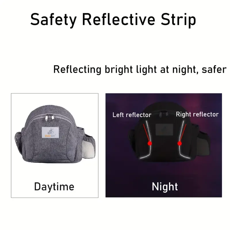 Ergonomic Baby Carrier Adjustable Waistband Ergonomic Lightweight Collapsable Hipseat Carrier Portable Pocket