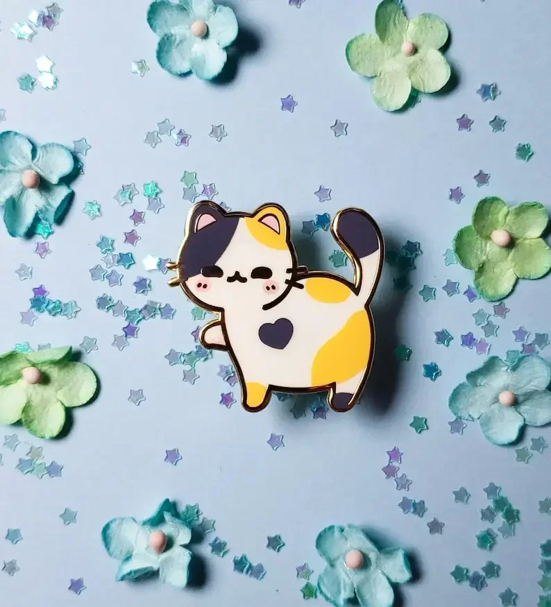 RETIRING - Cute Calico Cat   Enamel Pin  pins for backpacks  broches