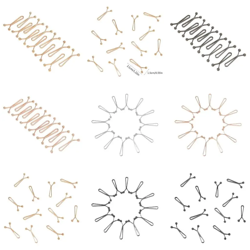  12 Pcs Functional Scarf Clamp Convenient Scarves Fixing Clasp Alloy Scarf Clip Stylish Shawl Clips Ornament for Women