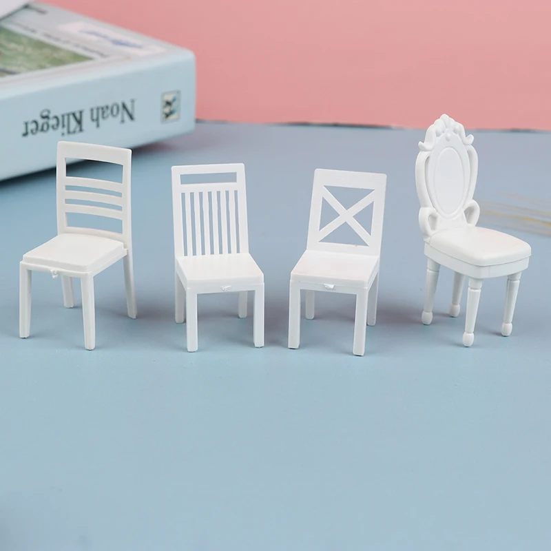 Chaise de maison de courses, table de sable, modèle d'architecture de paysage, ornement blanc, tabouret de canapé, accessoires miniatures de maison de beurre