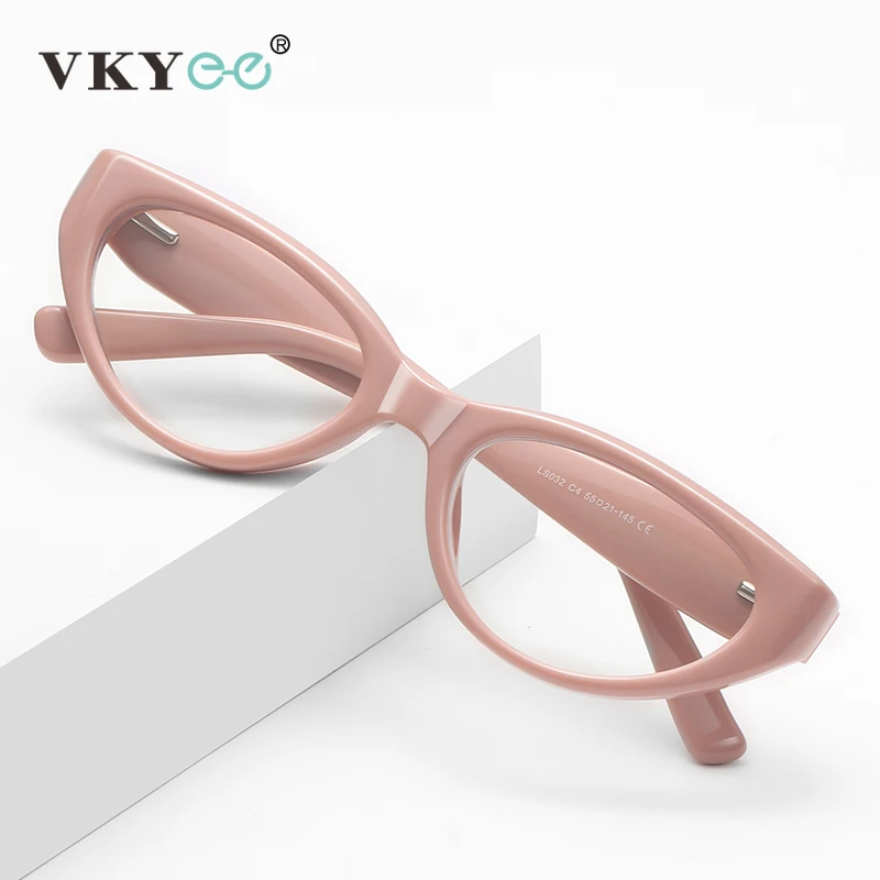 

VICKY Fashion Cat's Eye Simple Personalized Fashionable Design Women's Anti-blue Light Reading Glasses Customizable Prescription