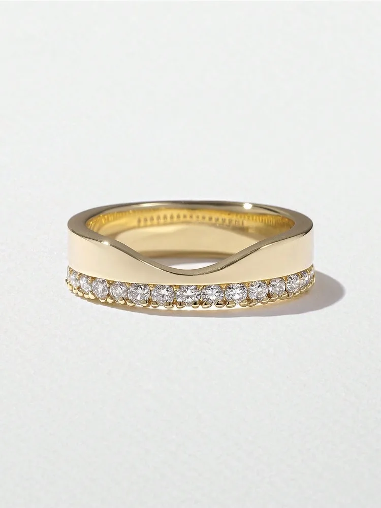 Einfacher Smile-Zirkon-Ring für Damen, 925 Sterling Silber, Verlobungs-, Jubiläums-, Hochzeits- und Party-Schmuck, Hochwertiger Edel-Schmuck – Detail 4