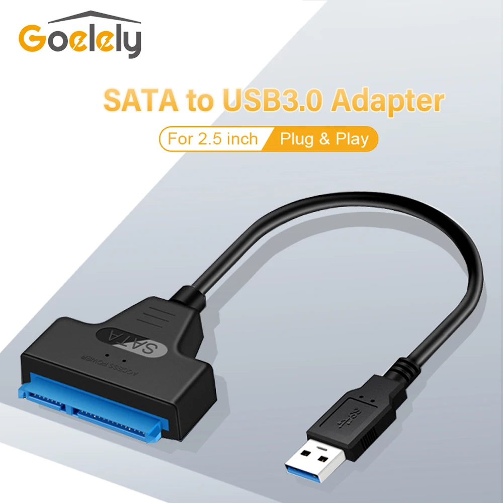 

Goelely SATA to USB 3.0 Adapter for 2.5 Inch Hard Disk SATA USB Adapter External Date Transfer Cord SATA for Laptop Converter