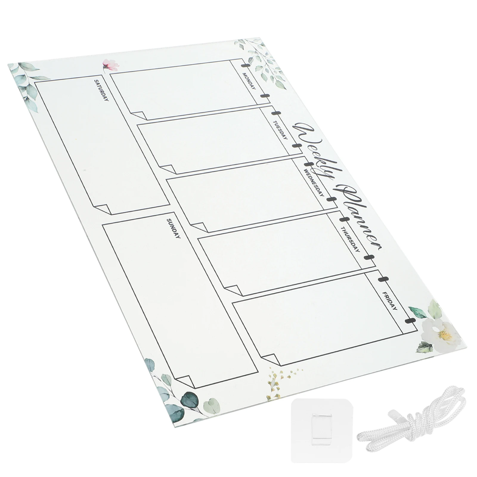

1 Set Acrylic Note Board Erasable Reusable Memo Writing Message Transparent Desktop Task Schedule Reminder Board Clear Hanging