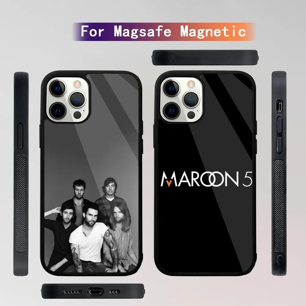 Band M-Maroon 5 Phone Case For iPhone 15,14,13,12,11,Plus,Pro,Max Mini Magsafe Magnetic Wireless Charging