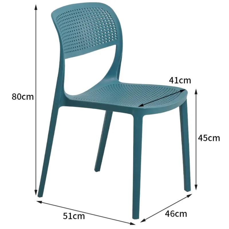 Plastic Smiling Face Chair Simple Casual Backrest Chair Thickened Widened Comfortable Restaurant Chair Dining Chairs Furniture