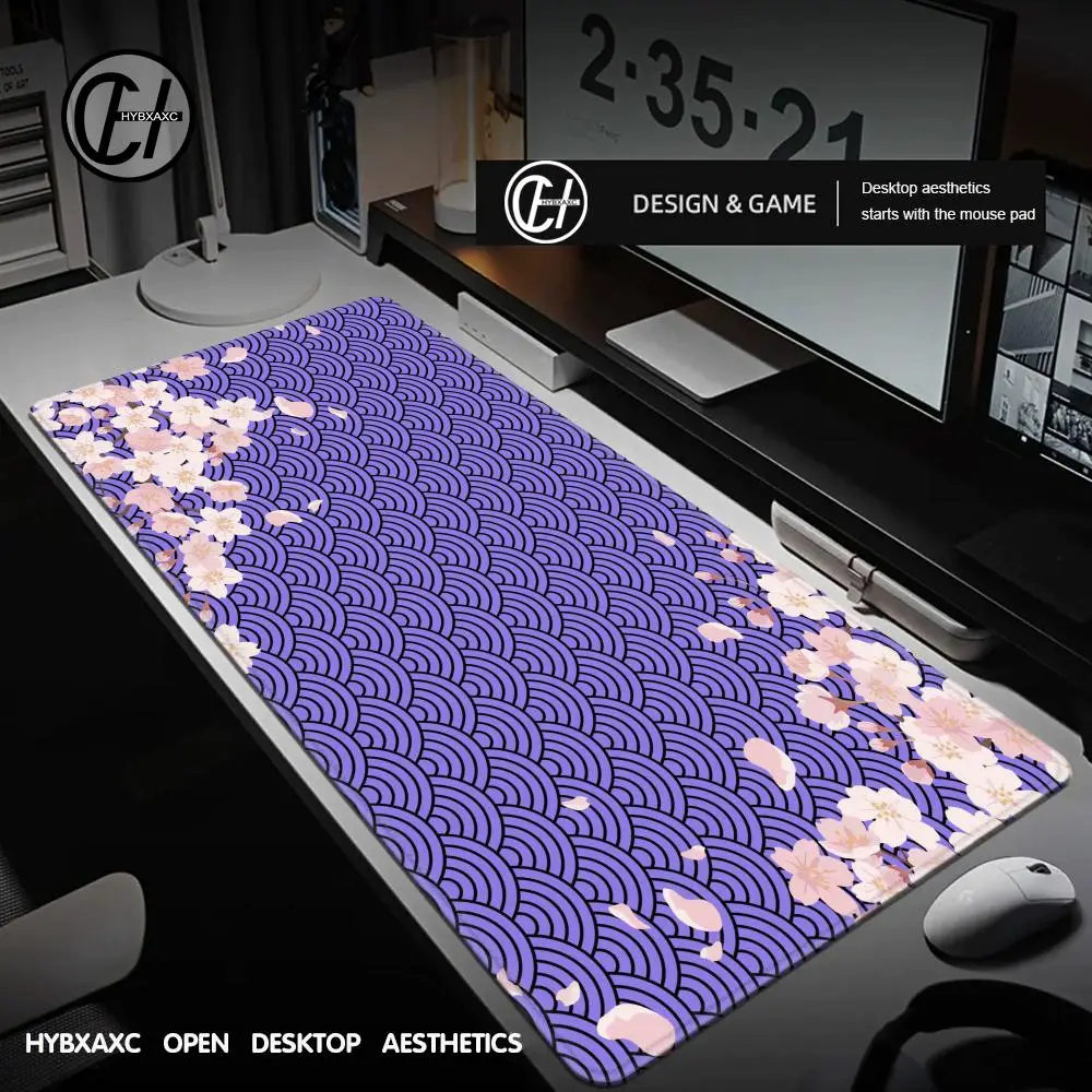 

Large Purple MousePad Sakura Computer Mousepads 900x400mm Keyboard Mat XXL Gamer Aesthetic Desk Extended Mats HD Gaming Mat