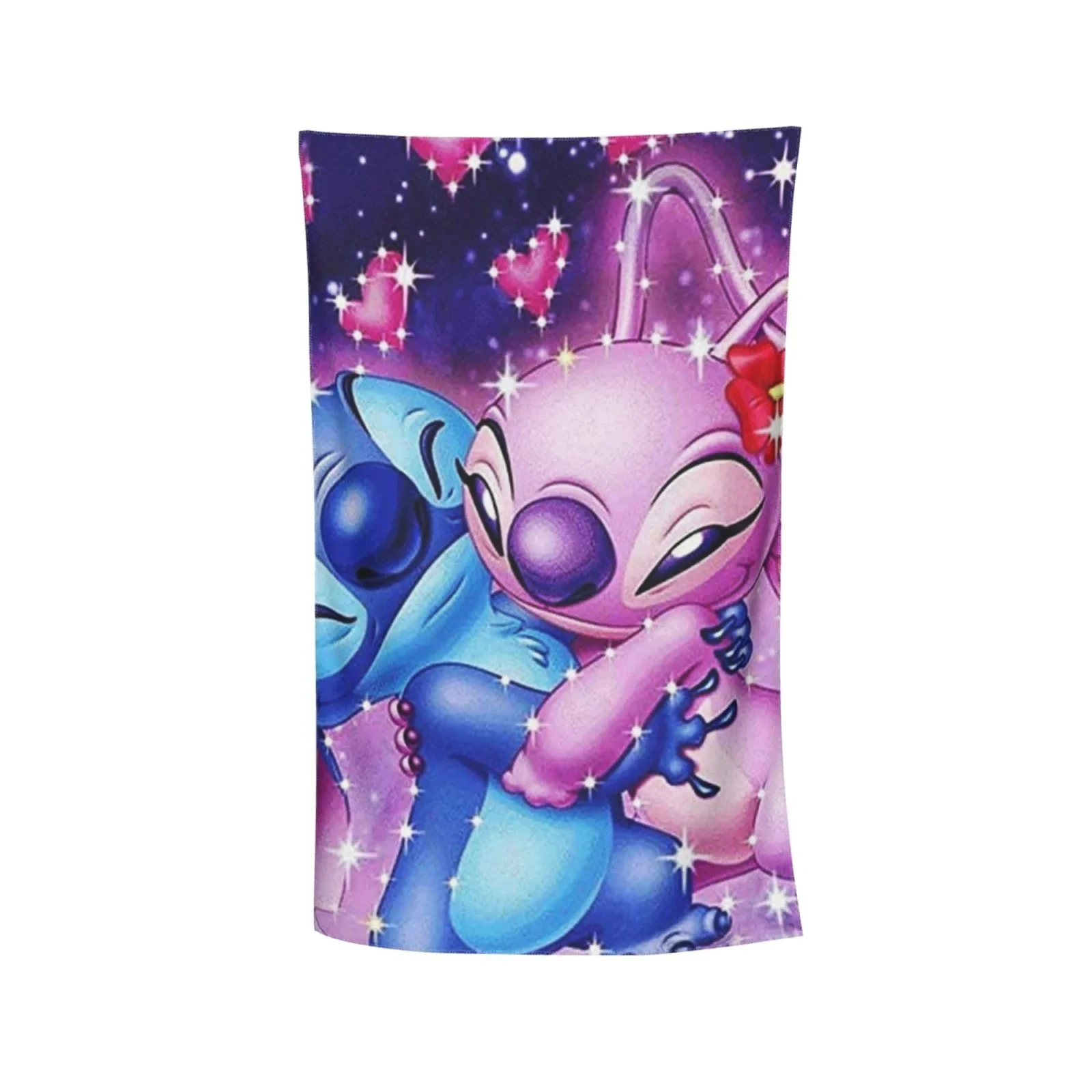 Stitch Angel Children Beach Towels Lilo & Stitch Towel Soft Bath Blanket Camping Cartoon for Travel Swimming Gym Beach Picnic