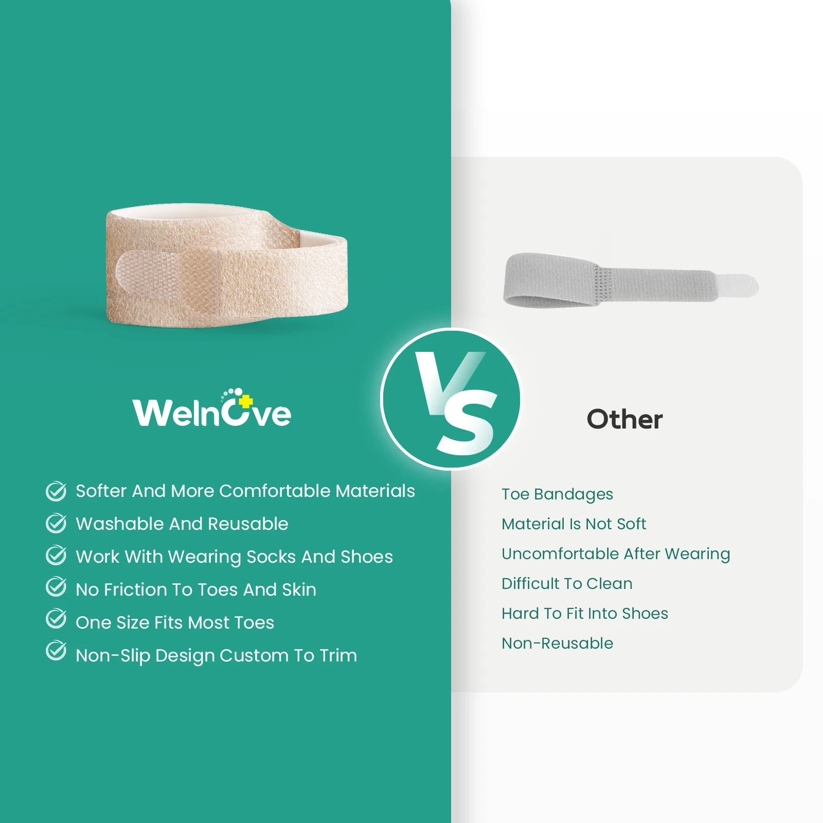 1/3/5/10Pcs Toe Finger Straightener Hammer Bunion Hallux Valgus Corrector Bandage Toe Separator Splint Wraps Foot Care Supplies