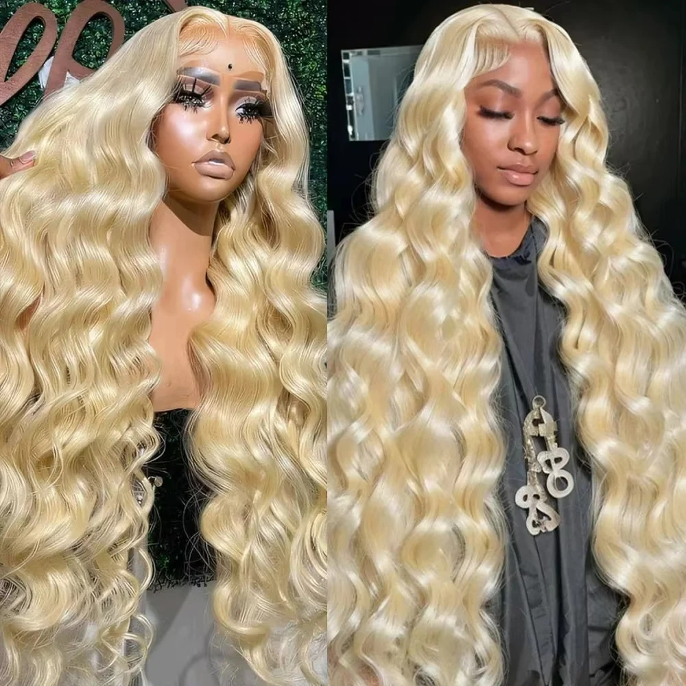 

Mossily Blonde Body Wave Lace Front Wig HD Прозрачный парик из натуральных волос 13x4 13x6 613 Предварительно выщипанные полные фронтальные парики для женщин