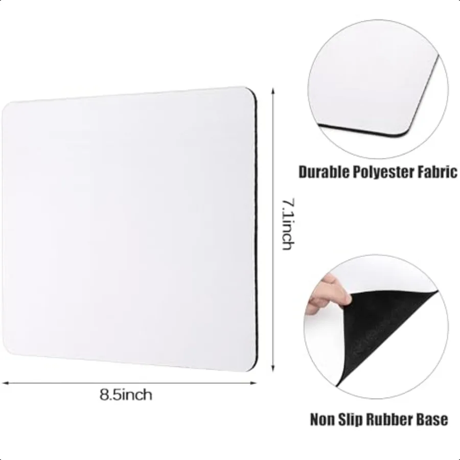 40 pçs sublimação mouse pad espaços em branco calor pr impressão artesanato mousepads m grosso diy personalizado mouse pads antiderrapante borracha mouse f