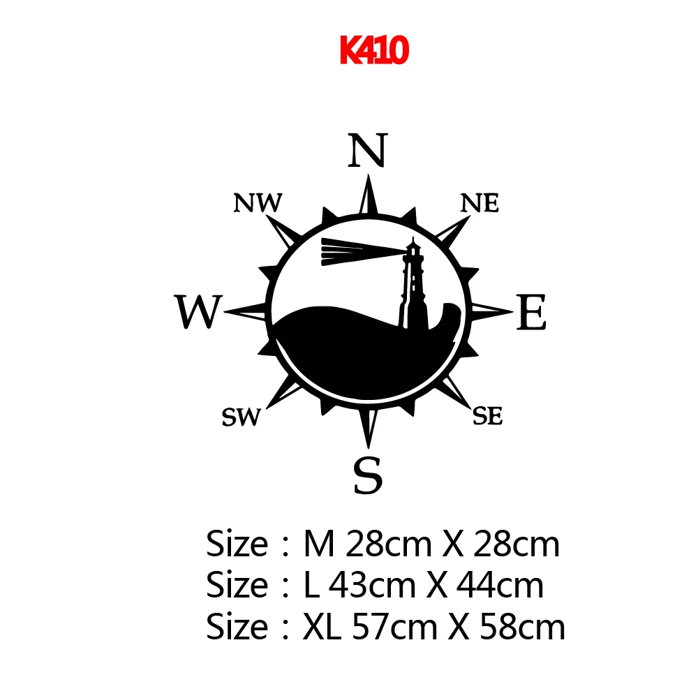 1PC Fashion Compass Vinyl Decals Wall Stickers Study Room Decal Creative Stickers