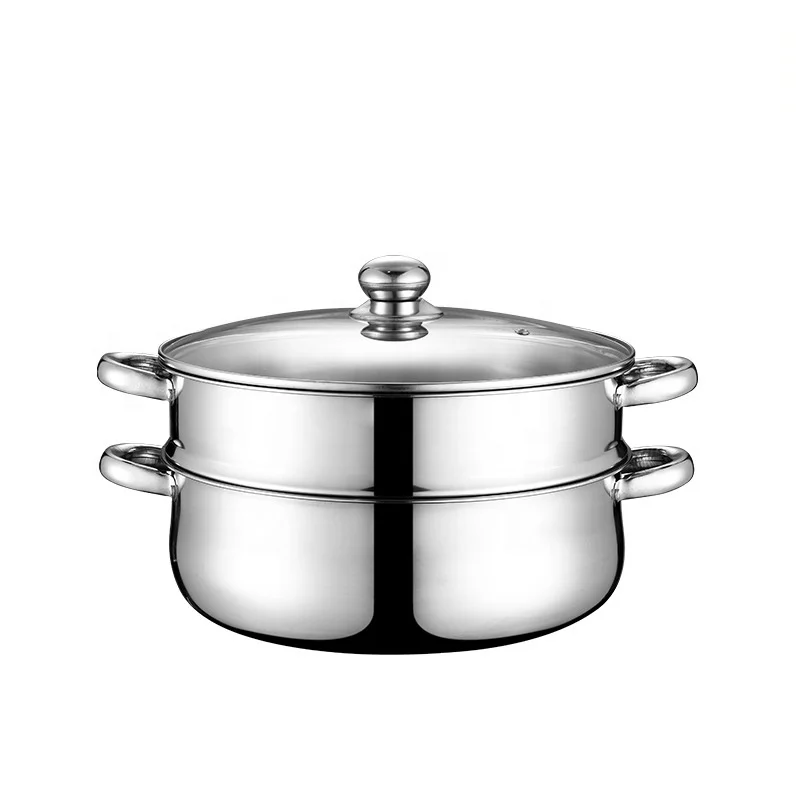 28-40CM Stainless Steel Steam Pot Food Steamer Cooking Pot Soup & Stock Pots Home and Kitchen Utensils Wholesale