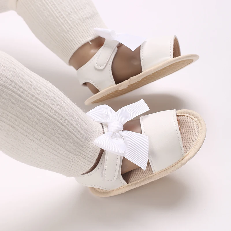 

0-18M Fashion Summer Baby Girl Cute Bow Sandals Newborn Infant Shoes Casual Soft Bottom Non-Slip Breathable Shoes Pre Walker