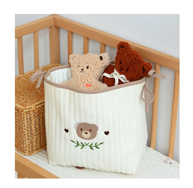 Bed hanging bag bedside storage bag baby toy diaper bag large capacity cloth art storage