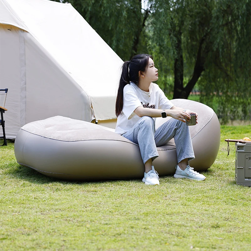 Divano gonfiabile da viaggio per famiglie con divano gonfiabile automatico per persona singola da campeggio all'aperto portatile