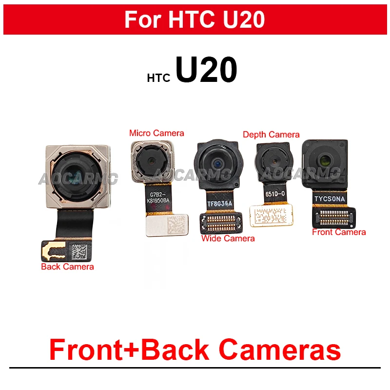 

For HTC U11 U12+ U20 Front Faing + Back Camera +Wide Depth And Micro Cameras Module Flex Replacement Parts