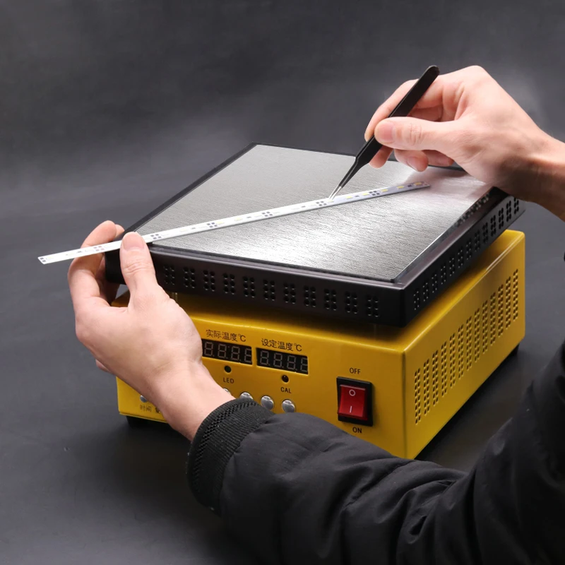 محطة تسخين درجة حرارة قابلة للتعديل - شاشة رقمية، إعادة صياغة خرز LED + لوحة تسخين للمختبر + آلة تقلص الفيلم