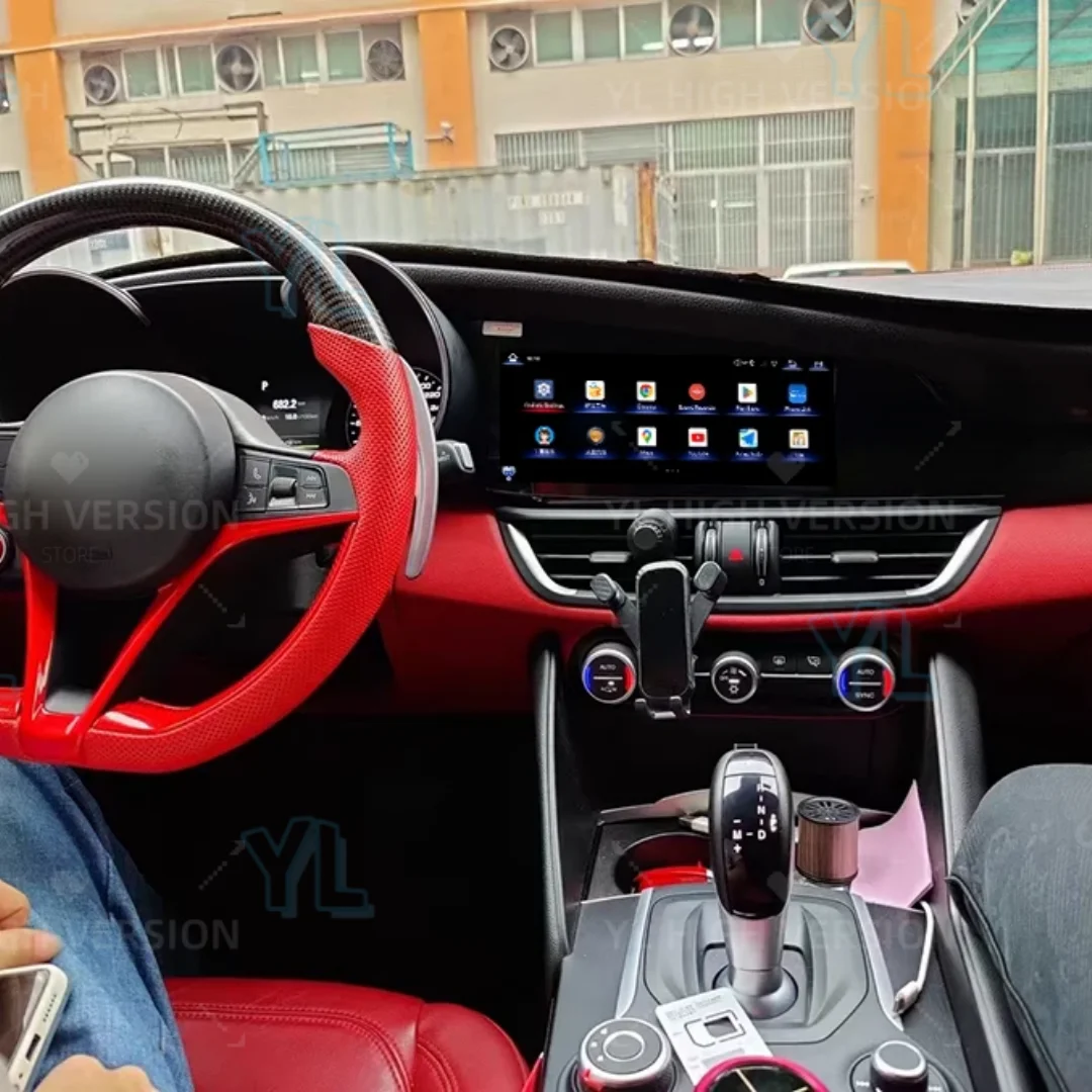 

YLL для Alfa Romeo Stelvio Giulia 2015 2016 2017 2018 2019 2020 Android 13.0 автомобильный радиоприемник стерео мультимедийный плеер GPS головное устройство