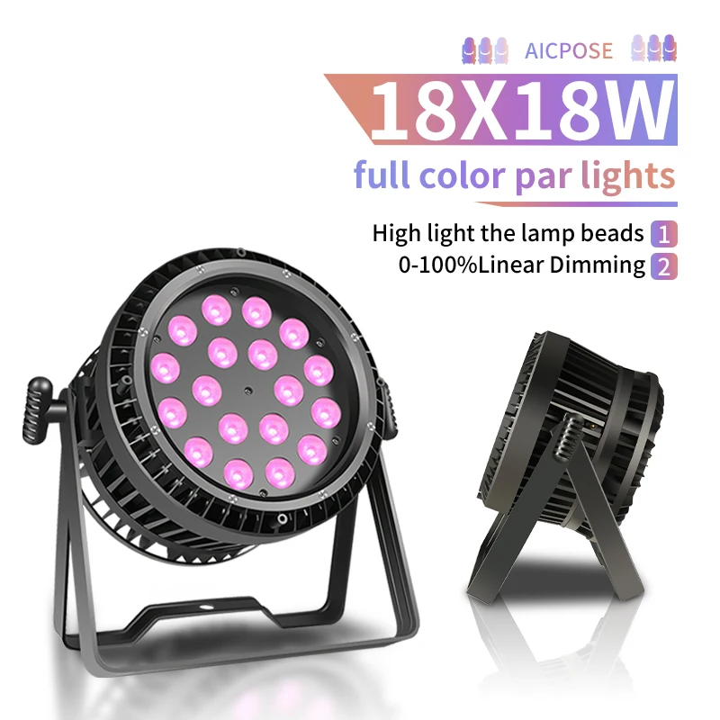 

4-10 шт. 18x18 Вт RGBW/RGBWAUV водонепроницаемый номинальный светильник IP65 высокая мощность подходит для уличного свадебного сценического кинотеатра