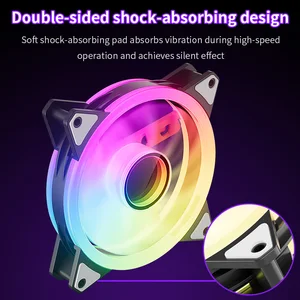 Tecer-Go-12 Computerbox-Lüfter, 120 mm, 12 V, 4Pin, PWM, 5V, 3Pin, Doppelring, Argb, unbegrenztes Raum, stille Chassis, Kühllüfter 10 Hauptverkaufskühler 5V 3 Pins - №5