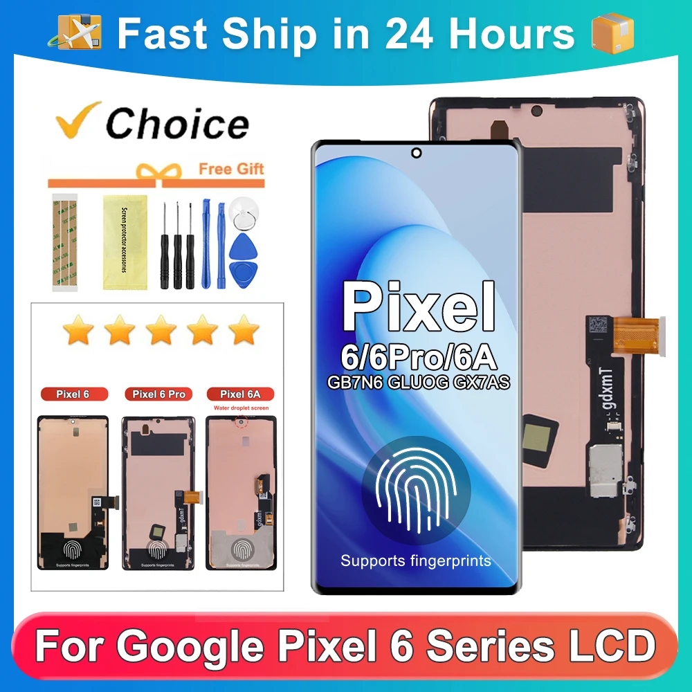 For Google Pixel 6 For AMOLED Pixel 6 Pro LCD Display Touch Screen Digitizer Assembly Replacement For Pixel 6A LCD Display
