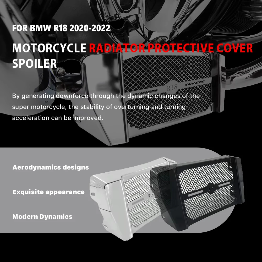 Rejilla del radiador del tanque de agua de la motocicleta, cubierta protectora del radiador de aceite para BMW R18 y BMW R18 Classic 2020-2022 2023