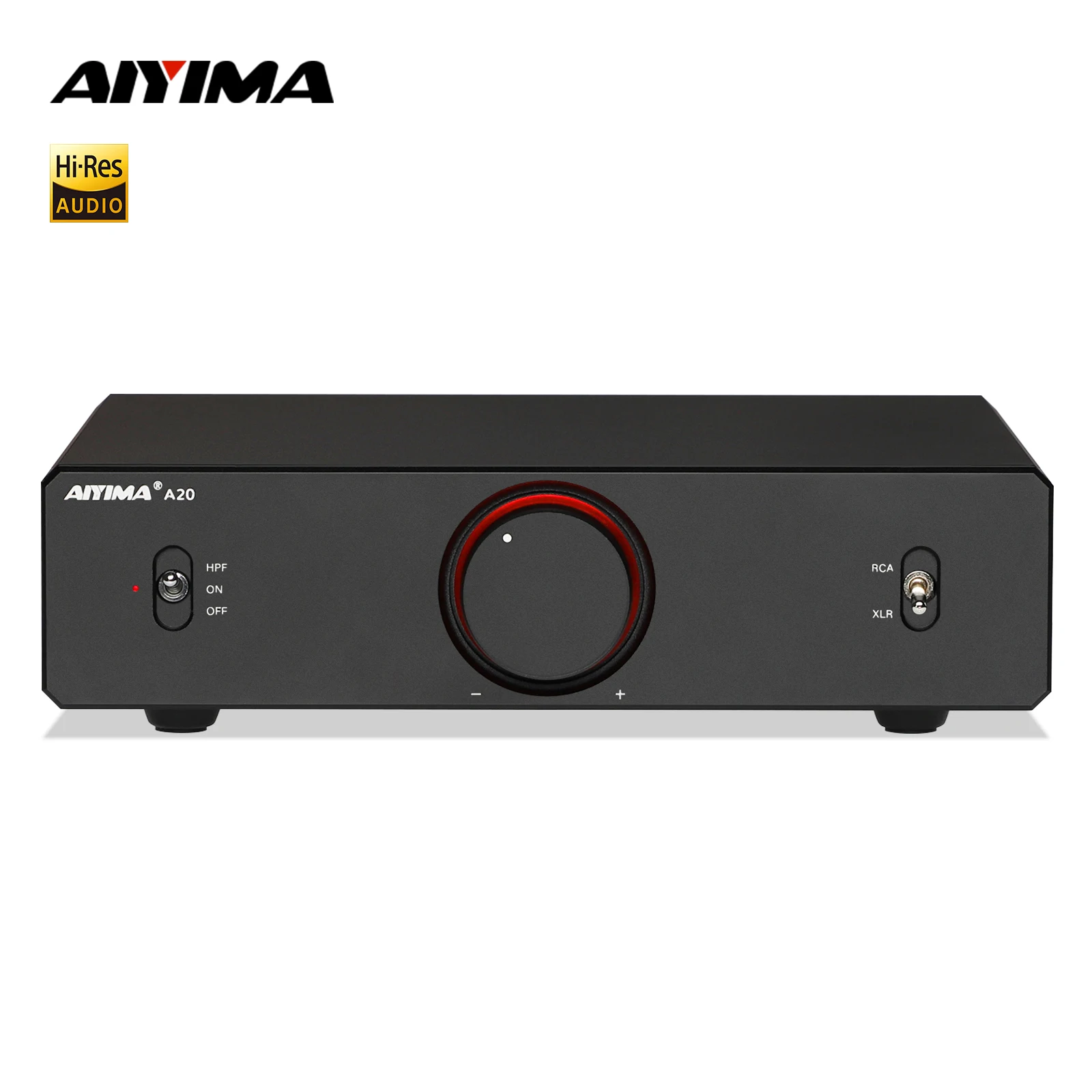 AIYIMA Audio A20 HPF Hochpassfilter PFFB Stereo-Leistungsverstärker TPA3255 HiFi 2.0 Audio-Verstärker 300Wx2 mit XLR/RCA Vollständig Symmetrischer Eingang
