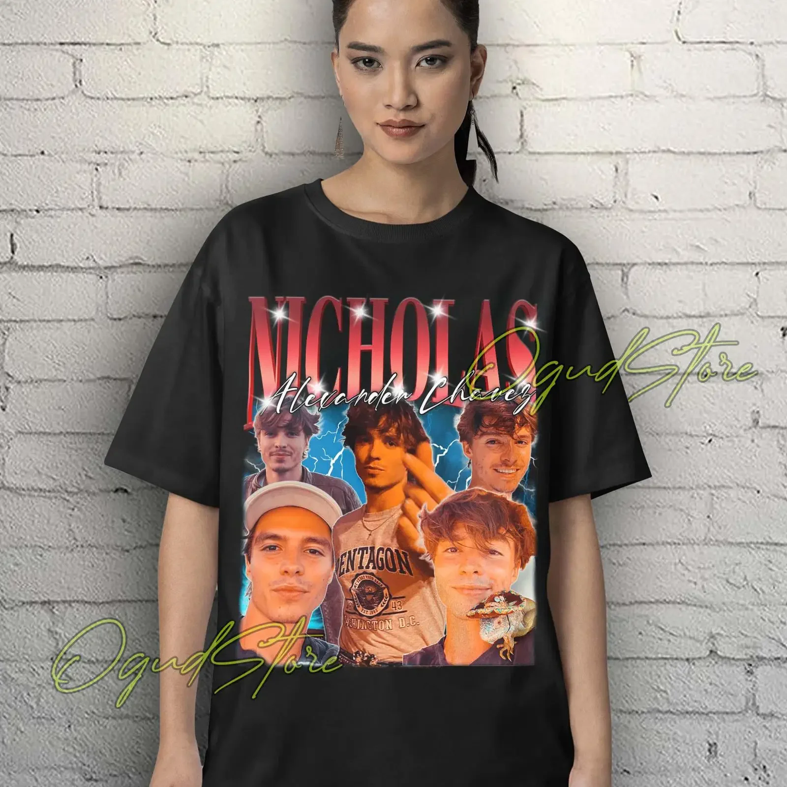 Vintage 90s Nicholas Alexander Chavez Bootleg T Shirt Retro Casual for Fans vintage Washed Soft streetwear homme Versatile